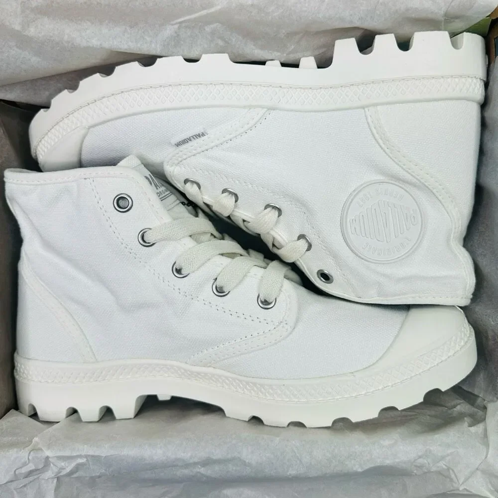 Palladium Pampa Hi Original Lace Up Sneakers 92352-116-M - Size 8 - Star White